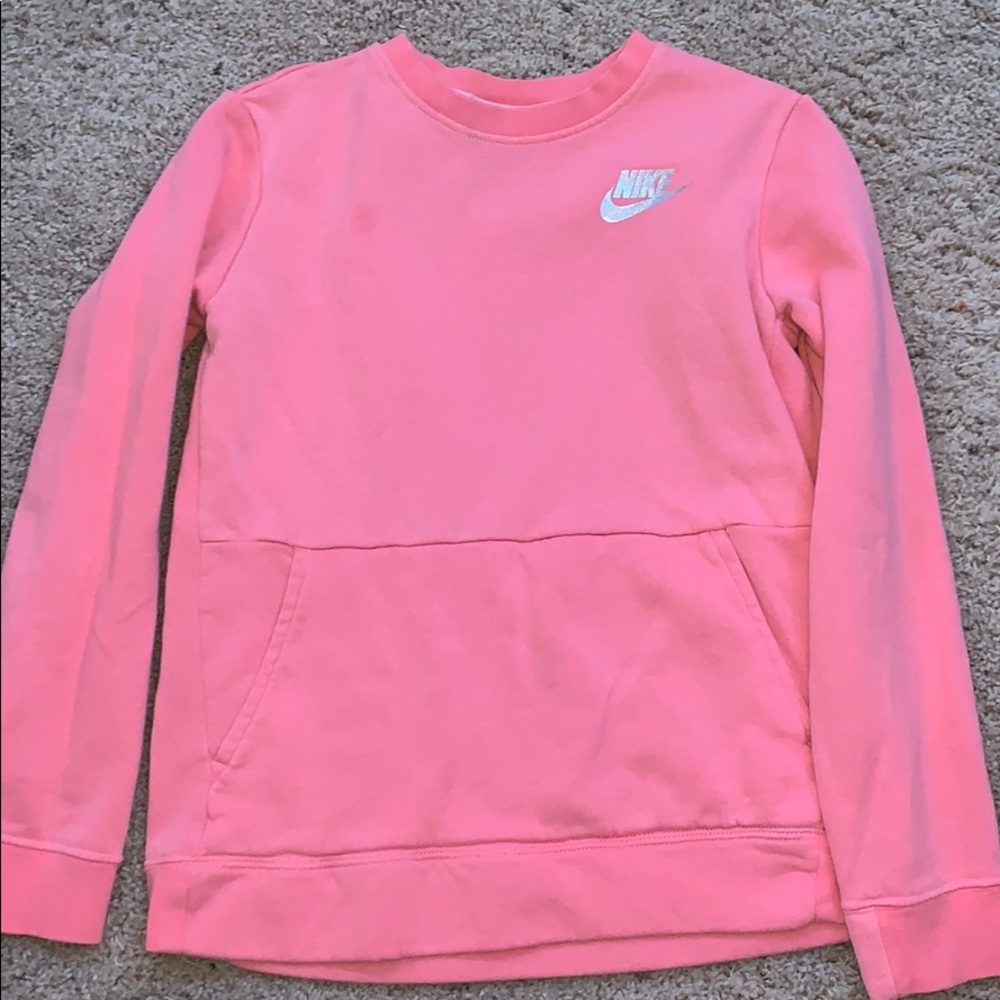 peach/pink nike sweater